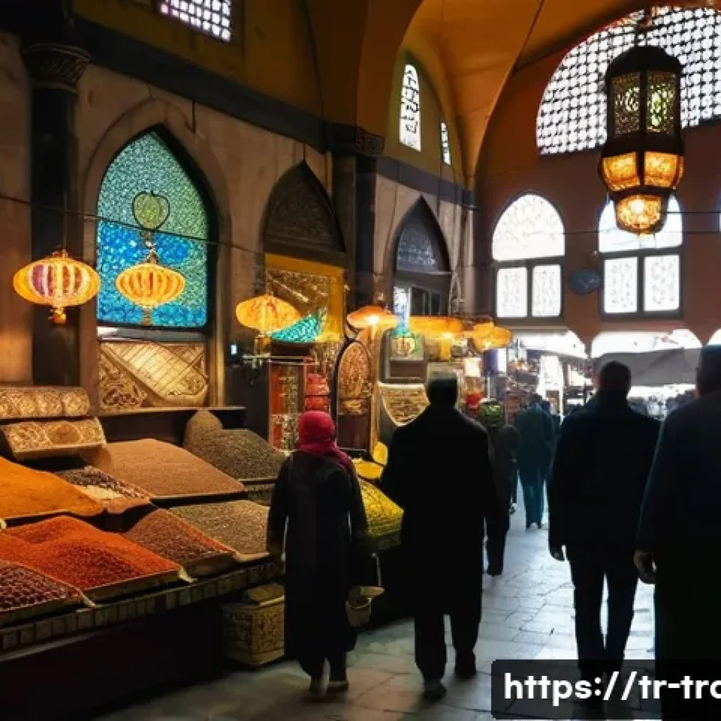 번역사 자격증 종류 비교  JLPT CATTI 등 - **A bustling İstanbul bazaar scene:** *A vibrant and detailed wide shot of the Grand Bazaar in Istan...