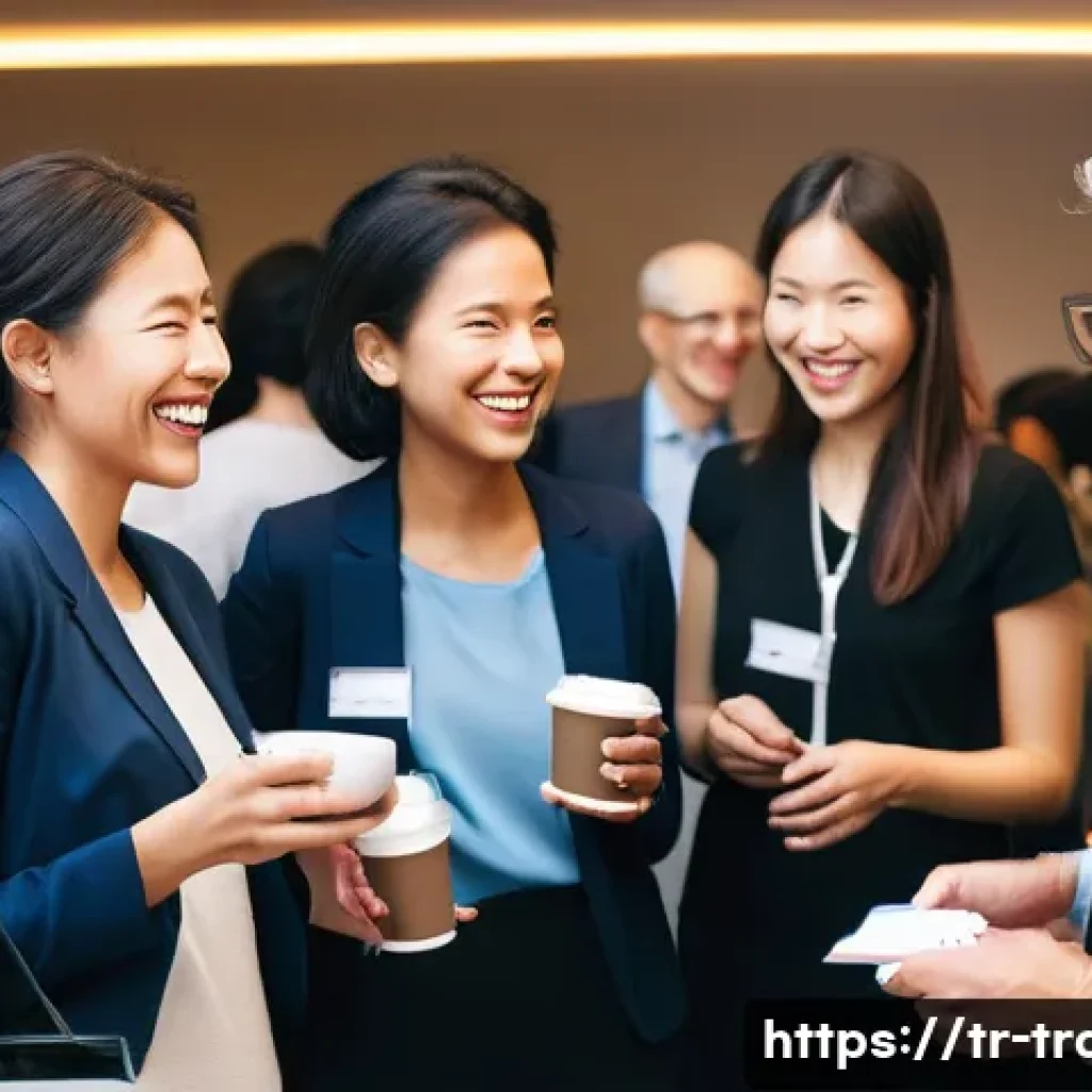 번역사에게 유리한 인맥 관리 팁 - **Prompt 1: Vibrant Professional Networking Event for Translators**
    "A diverse group of professi...