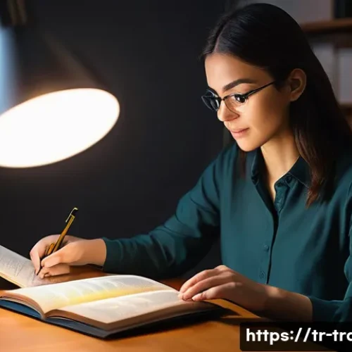 번역과 통역의 차이 - **A Meticulous Written Translator at Work:**
    A diligent female translator in her late 20s to ear...