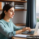 번역사들의 수익 향상 방법 사례 - **Prompt:** A professional Turkish female translator in her mid-30s, dressed in smart business casua...