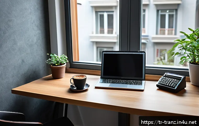 번역사 프리랜서로 전환하는 방법 - A professional freelance translator&rsquo;s modern home office setup in Istanbul, Turkey, featuring a slee...